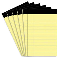 8PCS Notebook Pads 8.5 X 11 Inches, Writing Pads, Wide Ruled Notepads, Yellow Paper Pads for School, Office