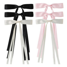 Hair Bow for Women, Dots Hair Bows for Girls, Chain Bows for Hair, Bow Hair Clips with Tail, Hair Bow Clips for Women F