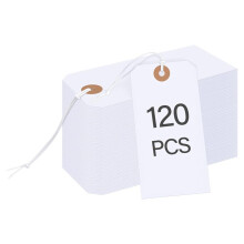 120 Étiquettes Cadeaux avec Ficelle Élastique,Étiquettes D'Expédition Vierges,Grandes Étiquettes Marquage pour Sacs Cadeaux,Étiquettes de Prix