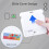 Retractable Badge Holders, Plastic Sliding ID Badge Holder with Retractable Badge Reel Clips, 3 Pack Horizontal White 4