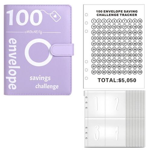 100 Envelopes Money Saving Challenge, 100 Envelope Challenge Binder, Money Saving Binder, Budget Book ()