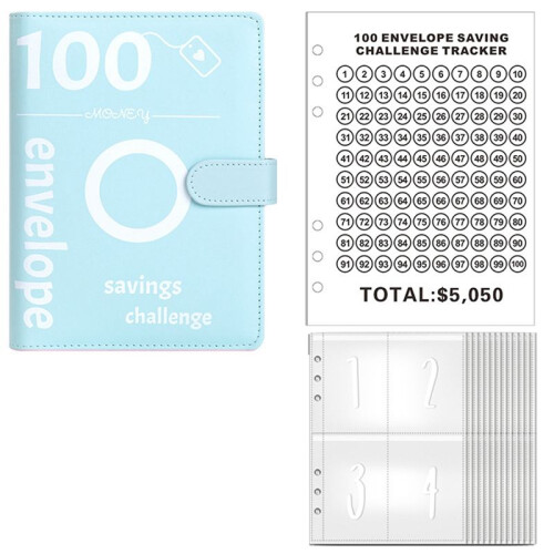 100 Envelopes Money Saving Challenge, 100 Envelope Challenge Binder, Money Saving Binder, Budget Book ()