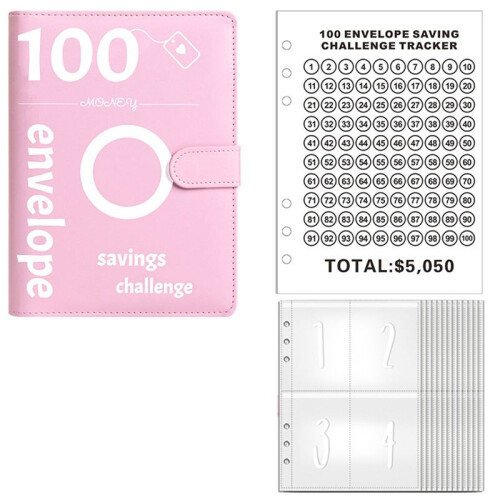 100 Envelopes Money Saving Challenge, 100 Envelope Challenge Binder, Money Saving Binder, Budget Book ()