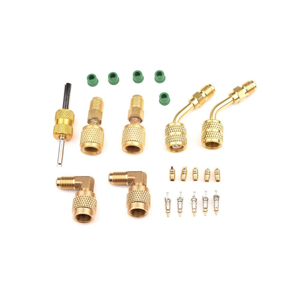 R410 Adapter Kit Metal Split Vacuum Pump Set Sturdy R410 Converter Connector Durable 1/4Sae To 5/16Sae Adapter 6034237770430