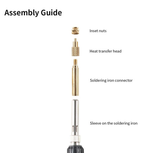 Heat Insert Nut Iron Tip Insert Internal Thread  M2-M8 Brass Hot Melt Insert Nut Insertion Kit with 100pcs M3 Nut 2