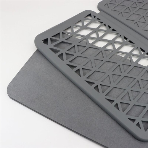 Foldable Quick-Dry Mat for Kitchen Countertop Silicon Coated Protect Tableware, Super Absorbent Anti-Slip 2