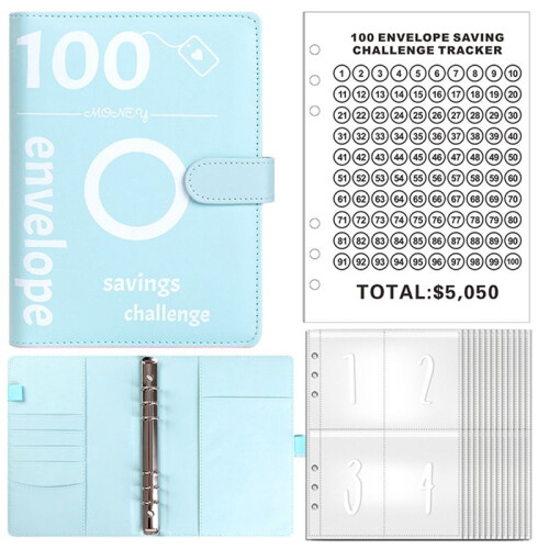 100 Envelopes Money Saving Challenge, 100 Envelope Challenge Binder, Money Saving Binder, Budget Book () 1