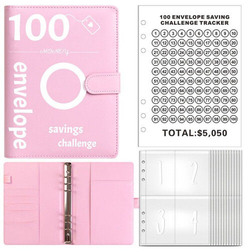 100 Envelopes Money Saving Challenge, 100 Envelope Challenge Binder, Money Saving Binder, Budget Book () 1