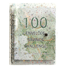 100 Briefumschläge Challenge Binder Sparordner zum Sparen 5050 mit Bargeldumschlägen Zur Budgetplanung Grün
