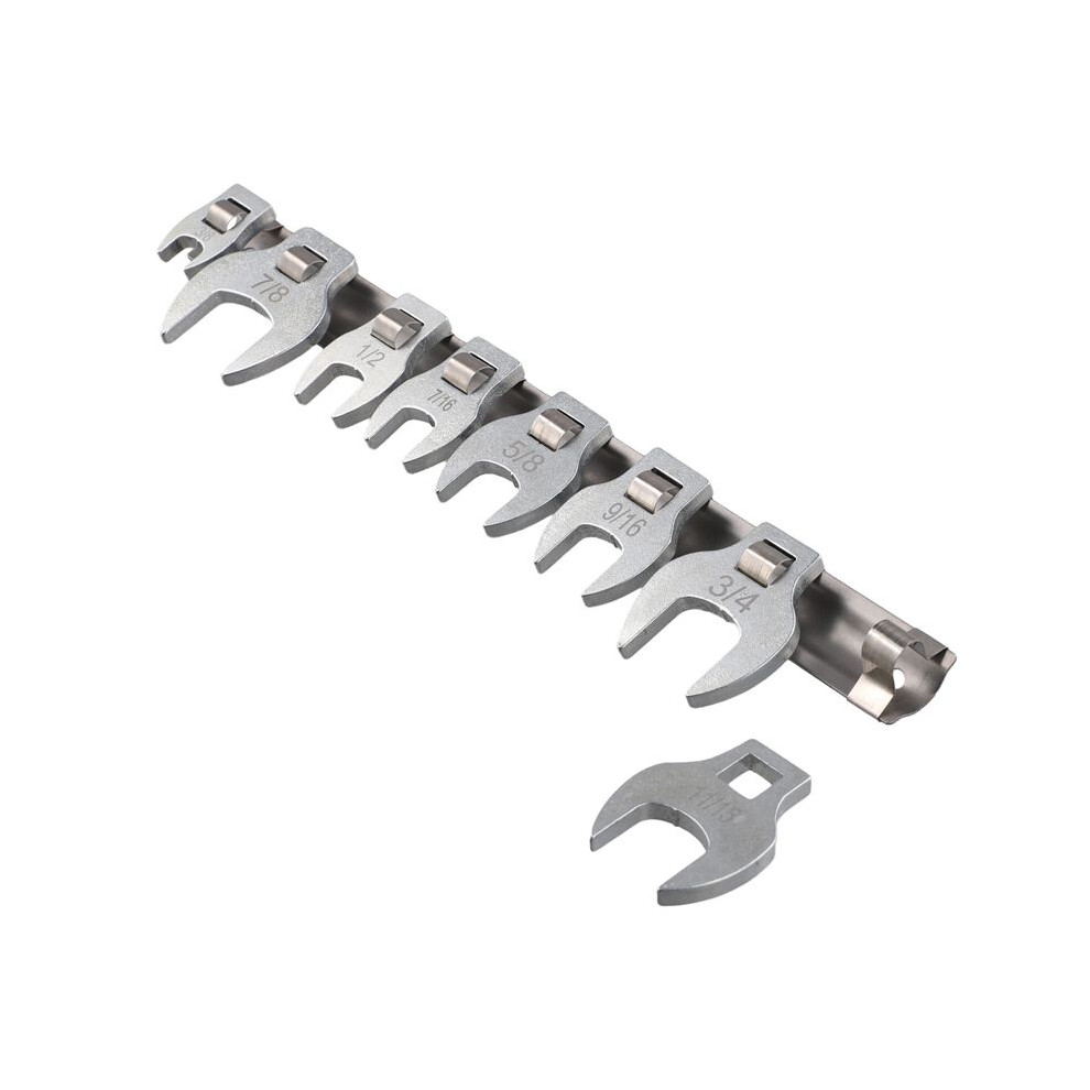 3/8 Inches Nut Crowfoot Wrench Set Horn Wrench Heads Square Heads Hardware Tool Wrench Of Imperial Bullhorn Wrenches 4712217616023