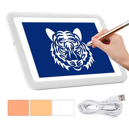 Rechargeable A4 LED Light Box for Tracing, Wireless Lightbox Drawing Light Table Light Pad Light Copy Board for Artists 2