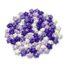 Convite de Casamento com Feijões de Cera Selados em Estrela para Envelopes, Branco + Roxo