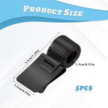 Pince à Crayons pour Casque de Sécurité, Porte-Crayon Réglable Universel, Porte-Crayon, Organisateur de Clip pour Ordinateur Portable, Noir