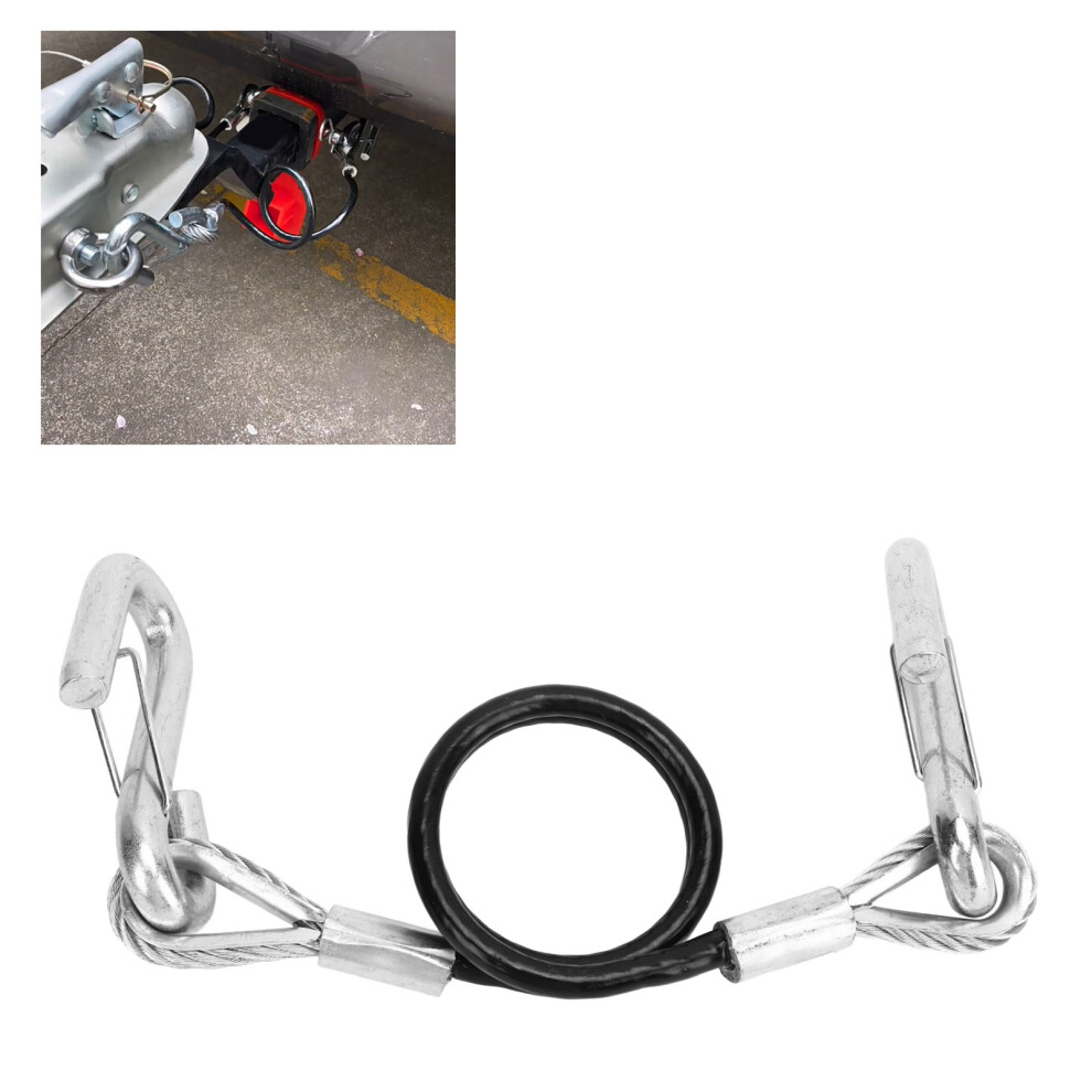 Trailer Safety Rope 27.6 Inch Spring S Hook Towing Cable Rv 3500Lbs Load 6951375978330