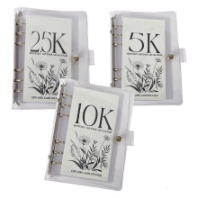 5k/10k/2,5k Spaaruitdagingen Boek 12 Maanden Geldbesparende Binder 12 Maanden Spaaruitdagingen Gemakkelijke en Leuke Manier Om Te Sparen