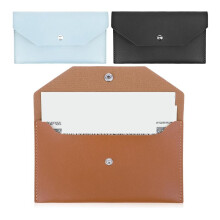 3 Stück Geldumschläge Aus PU-Leder, Wasserdichte Geldumschläge, Wiederverwendbare Geldbeutel, Budgetumschläge, &Schwarz&Blau