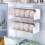 Wall Mounted Egg Rack 10Grids Refrigerator Side Door Drawer Type Grids Egg Organizer Hanging Egg Holder Storage Box 5