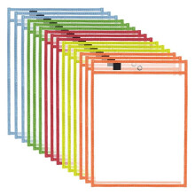 Dry Erase Pocket Herbruikbare Hoezen, Plastic Bestandshoezen Pagina Beschermers voor Leraren Klaslokaal Kantoorbenodigdheden, 15 Stuks