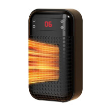 Electric Wall Space Heater Portable Warmer for Indoor 500W Heater for Winter Home Heater with LED Display EU Plug Black