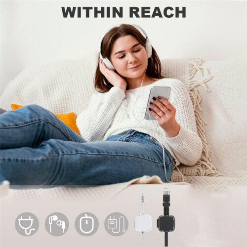 Cable Organizer Clips 12 Pcs Magnetic Cable Organizer Storage Holder with Strong Adhesive, Hide Phone Cable Keeper 2