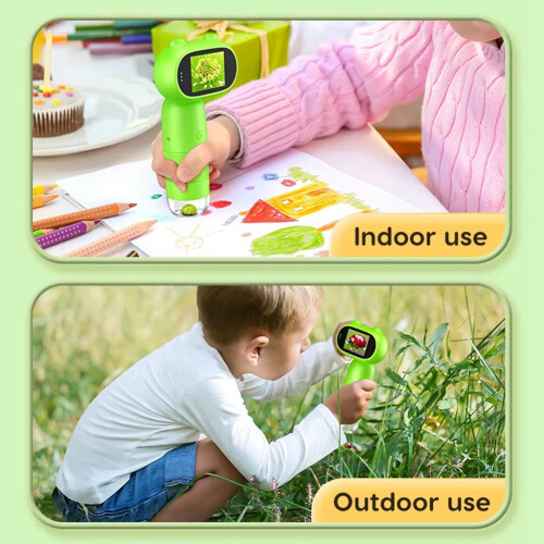 Digital Microscope Handheld Microscope with 2inch IPS Screen 1000X Portable Pocket Microscope for Kids Adults PC View 2