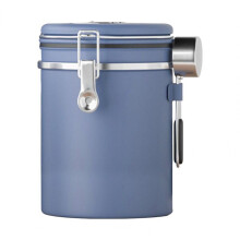 1800ML Stainless Steel Coffee Canister Airtight Container with Date Tracker Measuring Spoon Freshness Lock Kitchen D