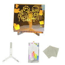 Bunte 7 Farben LED Trockenlösch-Notiztafel Acryl-Nachrichtentafel mit Ständer USB-Stromversorgung Wiederbeschreibbares Nachtlicht