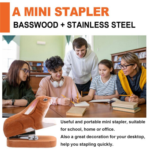 Stapling Machine Animals Shape Stapler Portable Wooden Stapler Random Style Stapler 1