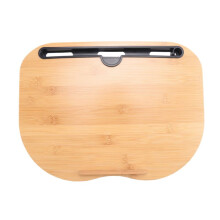 Lap Desk with Pillow Cushion,Laptop Stand with Slot for Tablet,Computer Bed Table for Travel,Support  to 14inch Laptop