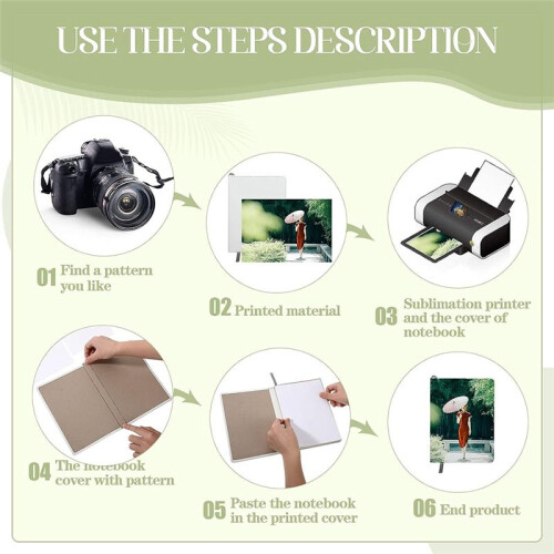 4Pcs Sublimation Blank Notebook A5(215X145mm )100 Sheets Notebook Sublimation Notebook for School Office Supplies 1