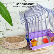 Handgeweven Vogelnest Maïsbladeren en Stro Incubatiebed Vrijage Broedhuis voor Duif/Dwergkonijn/Konijn/Duif/Hamster/Gerbil/Chinchilla'S/Cavia'S