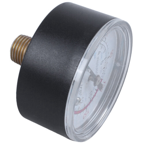Round 0-180 psi 13mm 1/4BSP Diameter Dial Comparator Air Manometer, Black 1