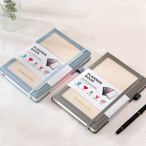 Week Planner 2024 Notebook with PU Cover , Medium (A5) Hardcover, 5.9X8.4Inch 2