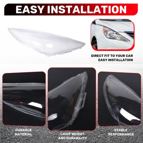Headlight Lens for  Sonata 2011 2012 2013 2014  light lamp Cover Replacement Front Car Light Auto Shell Right 2