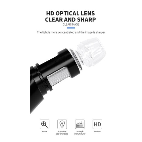 MicroscóPio Digital de 4,3 Polegadas MicroscóPio de Moeda 1000X MicroscóPio de VíDeo 960P para Soldagem de Adultos com 8 LED 1