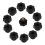 10PCS M6 Internal Thread Knob Screw Plastic Star  Clamping Knob Black M6 x 25 1