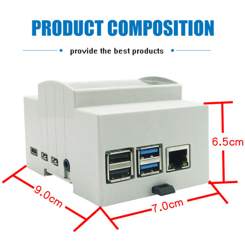 for Raspberry Pi 4 Model B ABS Case White Case Protective Case Enclosure for Raspberry Pi 4B 2