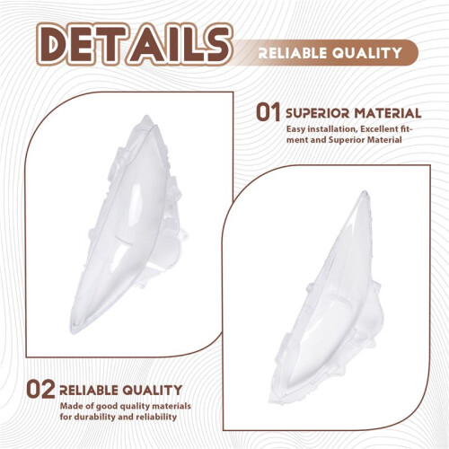 Car Headlight Lens Headlight Cover Shell Replacement for  3 Axela 2013 2014 2015, Right Side 2