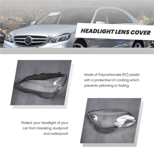 Right Side for - E Class W212 Facelift 2014-2015 E300 E350 Headlight Lens Cover Headlight Shade Shell Cover 2