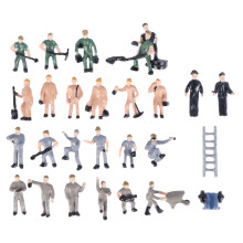 25 Stueck Bemalte Figuren 1:87 Figuren Eisenbahner Miniaturen mit Eimer und Leiter