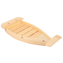 42X17X7.5Cm Cucina Giapponese Sushi Boats Utensili Da Cucina In Legno Fatti A Mano Semplice Nave Sashimi Assortiti Piatti Freddi Per La Tavola