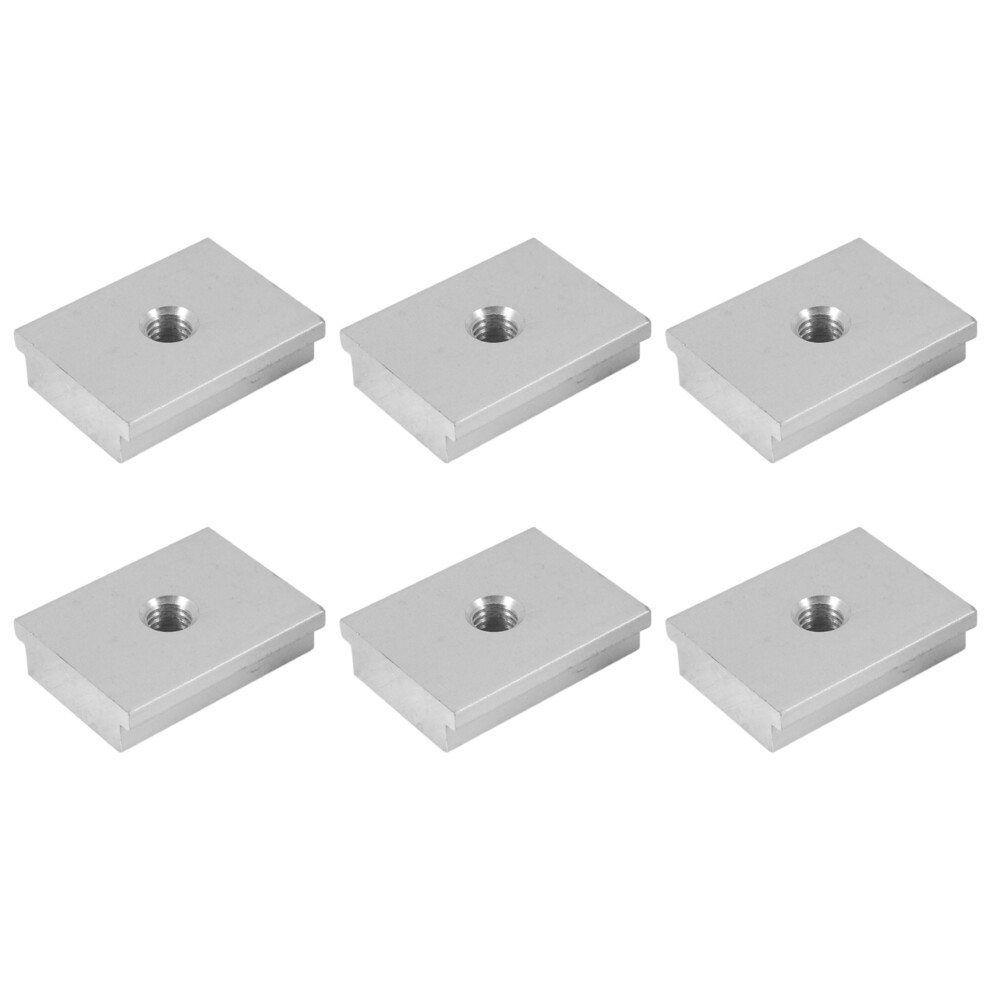 6Pcs M6 T-Track Slider Sliding Nut Aluminum Alloy T Slot Nut For Profile Woodworking Tool Slot Fastener 6033635414878