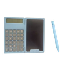 Wissenschaftlicher Taschenrechner für die Schulsaison, Zusammenklappbares Tablet, Tragbarer Taschenrechner für GeschäFtsbüRos, LCD-Tablet, Seeblau