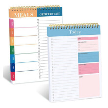 2PCS to Do List Notepad Planner Notebook,5.6 x 8.5Inch Weekly Planner Daily Task Pad Productivity Note Organizer
