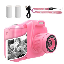Kinder-Sofortbildkamera mit 1080P-Selfie-Digitalkamera, Mädchen, Jungen, Geburtstagsgeschenk, Rosa