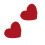 Heat Resistant Cup Coasters Soft Fleece Materials Heart-Red 1