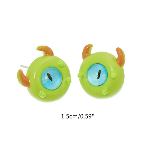 1 Pair Stud Earrings Ear Studs Little Monster Shape Earrings 2