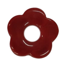 Dyed Resin Charm Five Petal Flower Pendant for- Orange