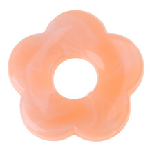Dyed Resin Pendants Hollow Five Petal Flower- orange