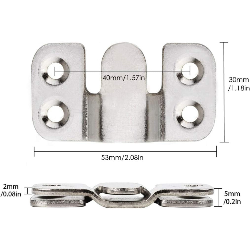 Flush Mount Bracket For Artworks, Stainless Steel Interlocking Z Clips Ensuring Safe Not Falling Design, Heavy Duty Photo Frame Hook With Corrosion 9169997109972